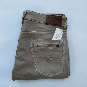 Guess Men’s Mateo Regular Straight Jeans In Beige Size 31